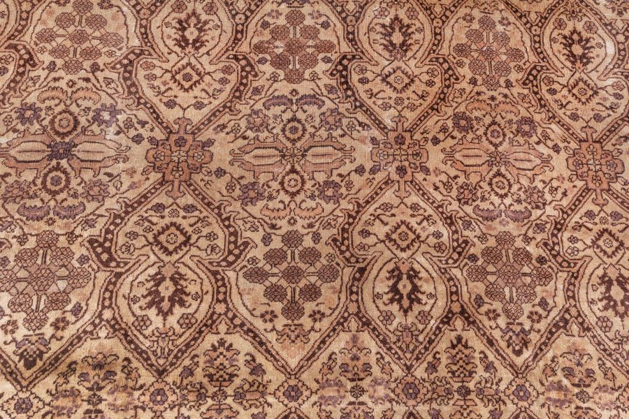 Fine Antique Indian Amritsar Brown Carpet BB8579