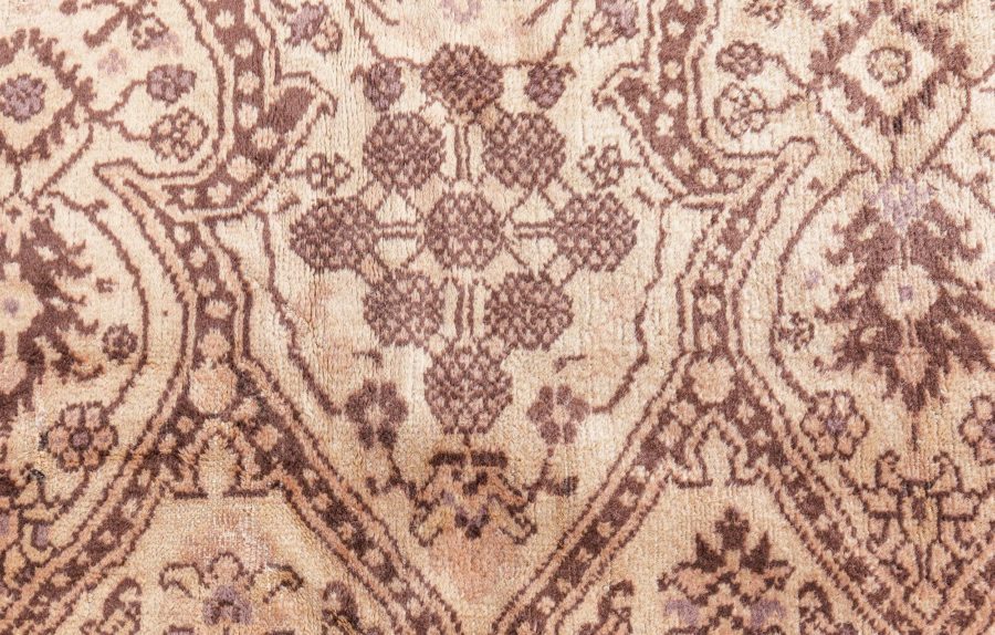 Fine Antique Indian Amritsar Brown Carpet BB8579