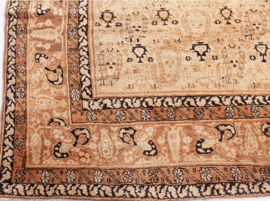 Large Vintage Indian Agra Handmade Wool Rug BB8581