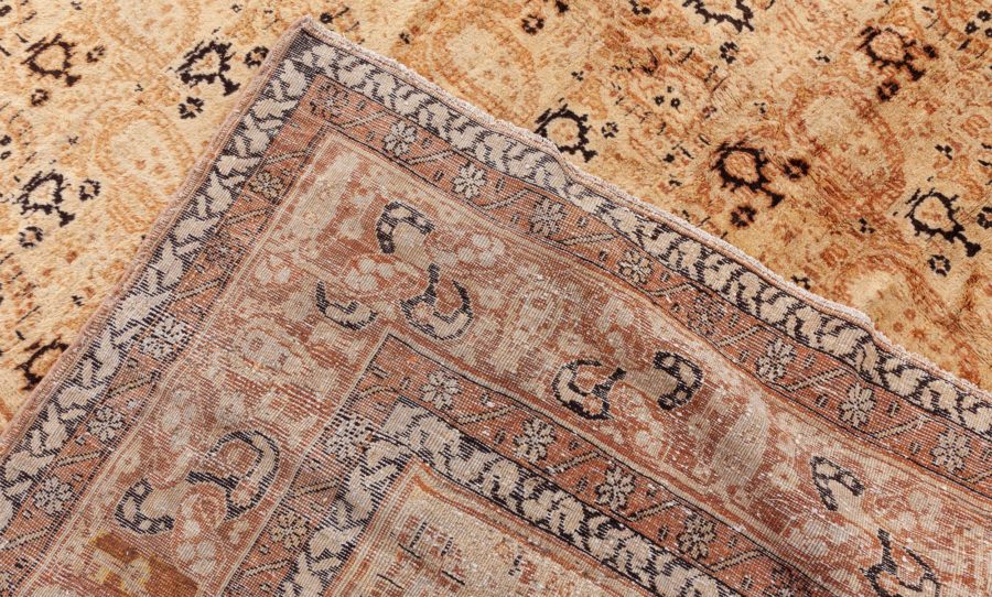 Large Vintage Indian Agra Handmade Wool Rug BB8581