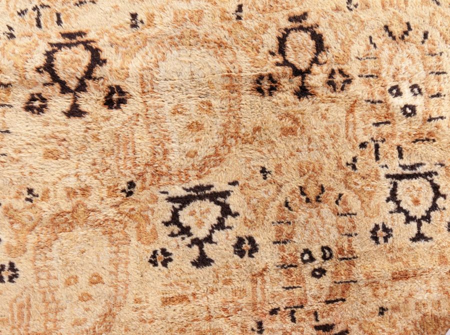 Large Vintage Indian Agra Handmade Wool Rug BB8581
