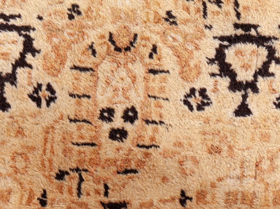 Large Vintage Indian Agra Handmade Wool Rug BB8581
