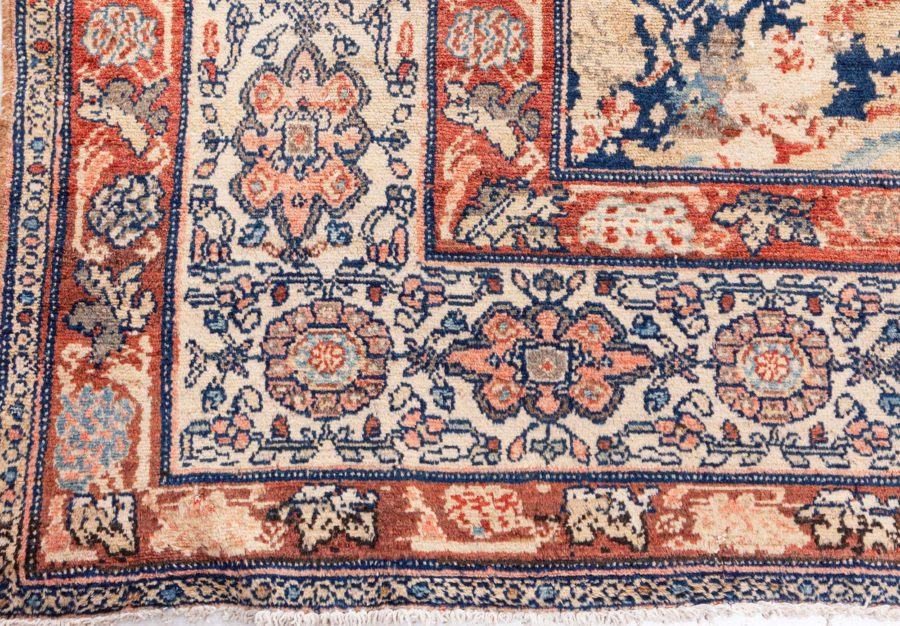 Authentic Persian Malayer Botanic Handmade Wool Rug BB8583