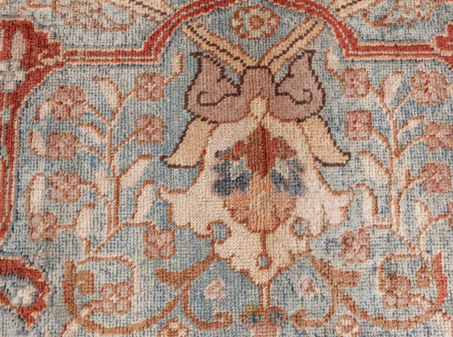 Antique Persian Tabriz Botanic Handmade Wool Rug BB8585