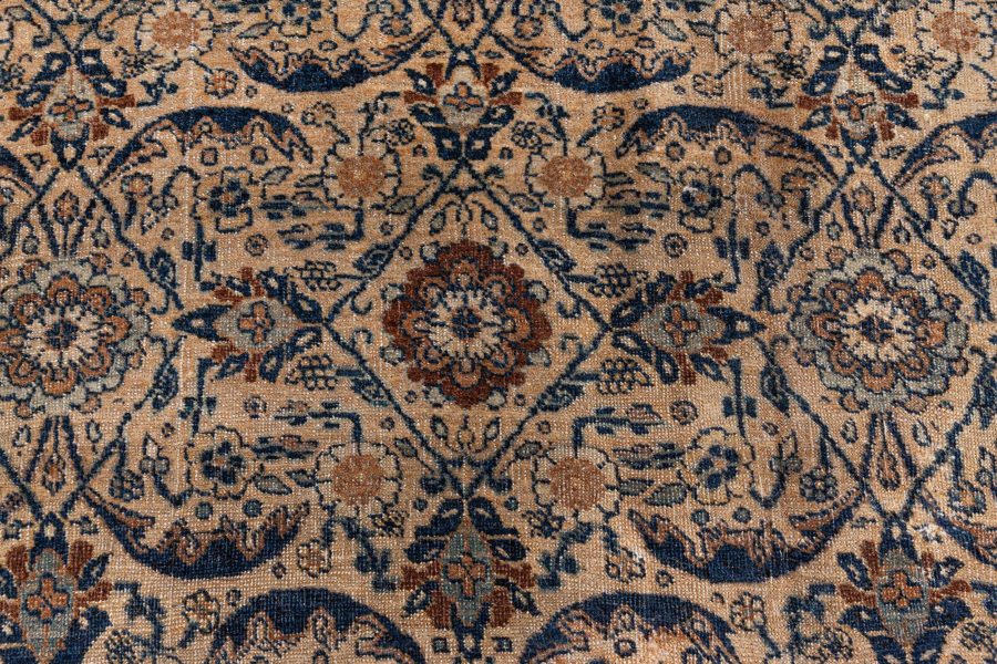Authentic 19th Century Persian Tabriz Handmade Wool Carpet BB8588