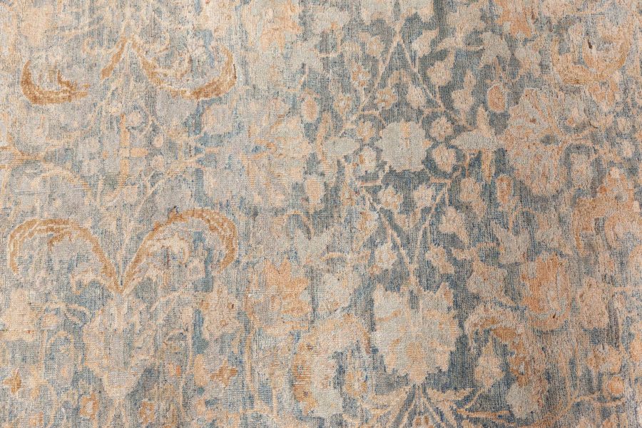 Fine Antique Persian Tabriz Blue, Beige Handmade Wool Rug BB8589