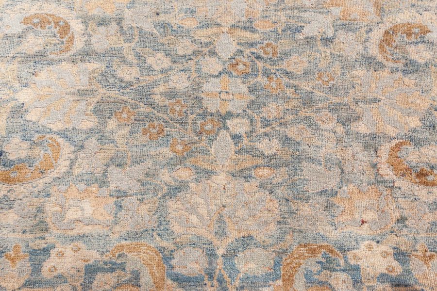 Fine Antique Persian Tabriz Blue, Beige Handmade Wool Rug BB8589