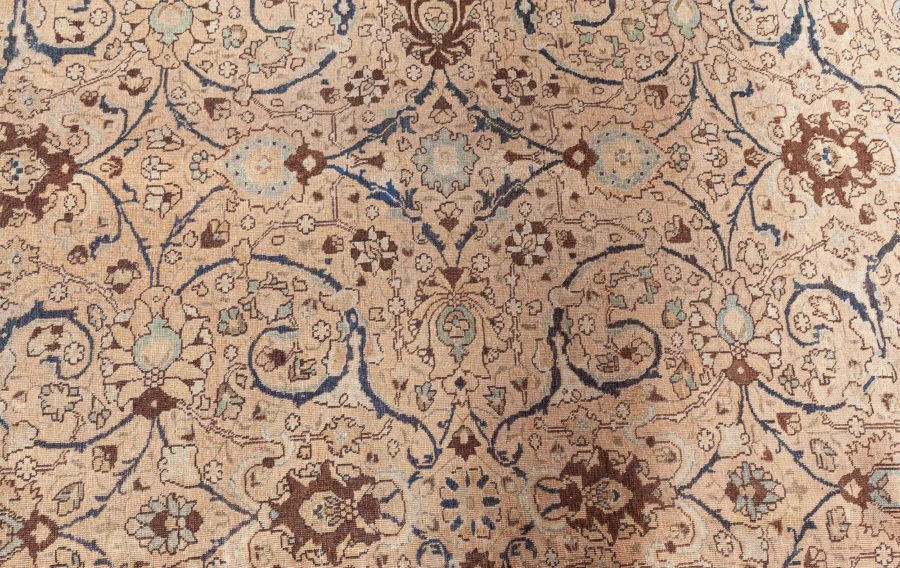 Vintage Persian Tabriz Botanic Handmade Wool Carpet BB8590