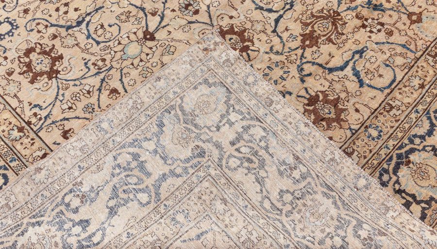 Vintage Persian Tabriz Botanic Handmade Wool Carpet BB8590