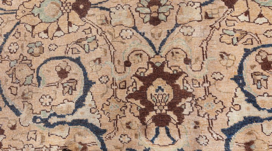Vintage Persian Tabriz Botanic Handmade Wool Carpet BB8590