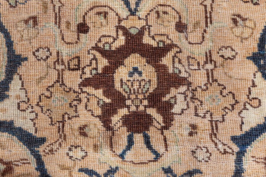 Vintage Persian Tabriz Botanic Handmade Wool Carpet BB8590
