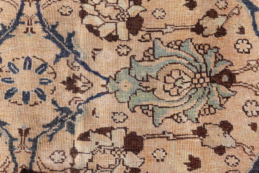 Vintage Persian Tabriz Botanic Handmade Wool Carpet BB8590