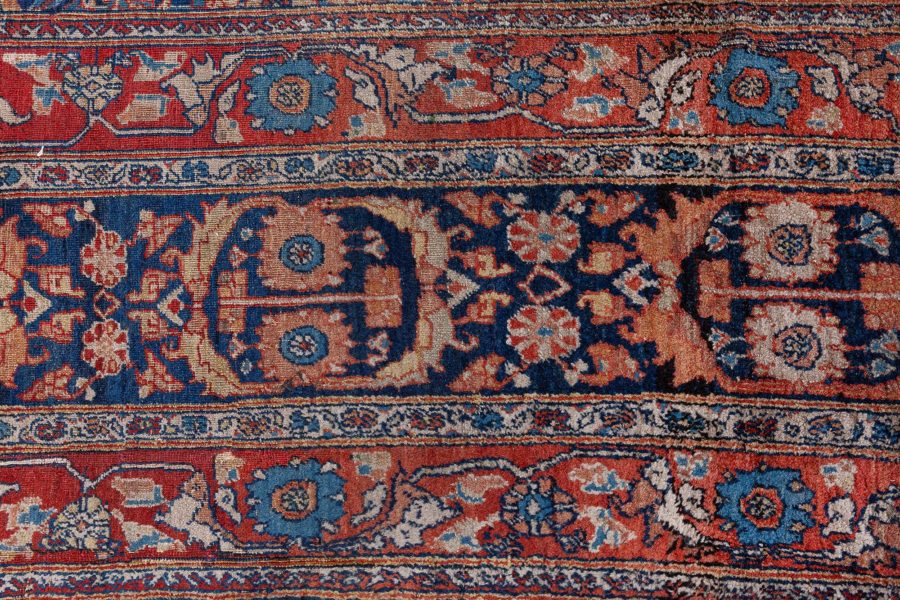 Fine Antique Persian Feraghan Botanic Hand Knotted Wool Rug BB8592