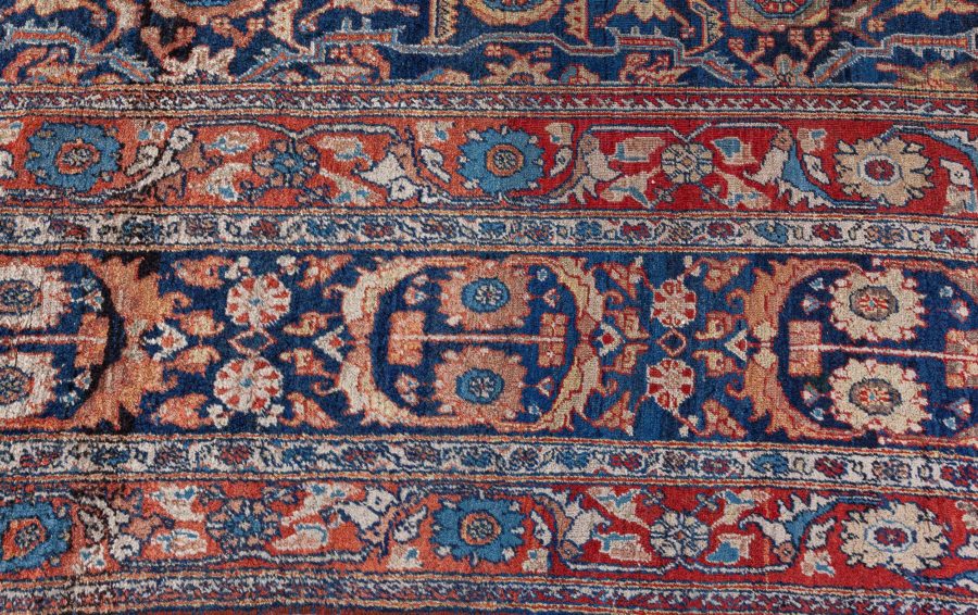 Fine Antique Persian Feraghan Botanic Hand Knotted Wool Rug BB8592