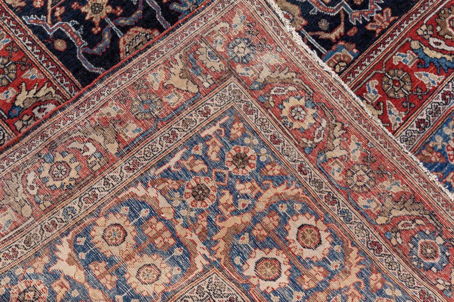 Fine Antique Persian Feraghan Botanic Hand Knotted Wool Rug BB8592