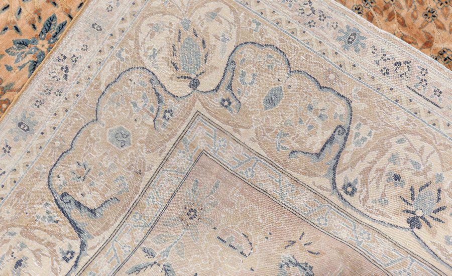 One-of-a-kind Oversized Antique North Indian Handmade Wool Rug BB8593