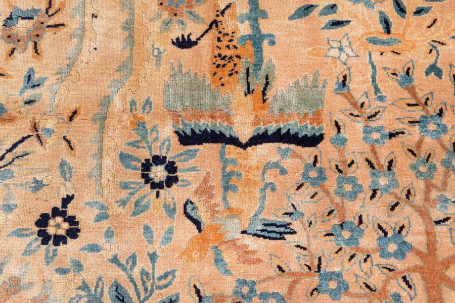 One-of-a-kind Oversized Antique North Indian Handmade Wool Rug BB8593