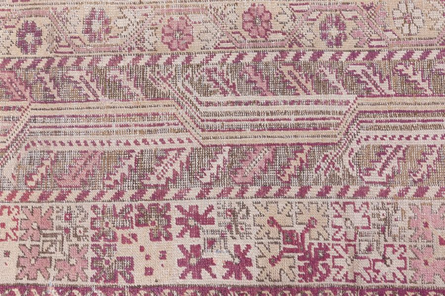 Authentic Red Handmade Turkish Ghiordes Rug from the 19th Century BB8595