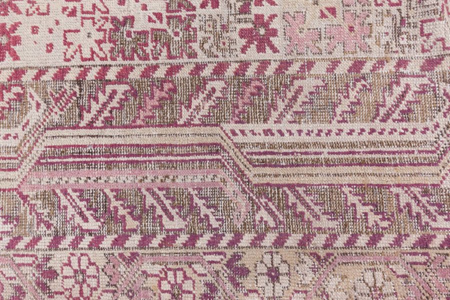 Authentic Red Handmade Turkish Ghiordes Rug from the 19th Century BB8595