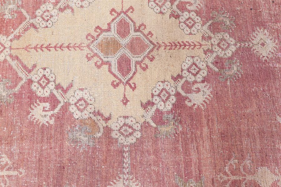Authentic Red Handmade Turkish Ghiordes Rug from the 19th Century BB8595