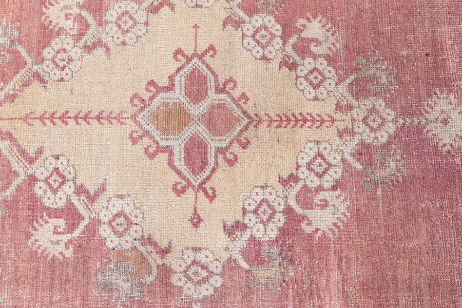 Authentic Red Handmade Turkish Ghiordes Rug from the 19th Century BB8595