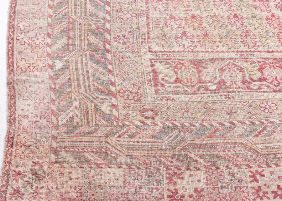Authentic Red Handmade Turkish Ghiordes Rug from the 19th Century BB8595