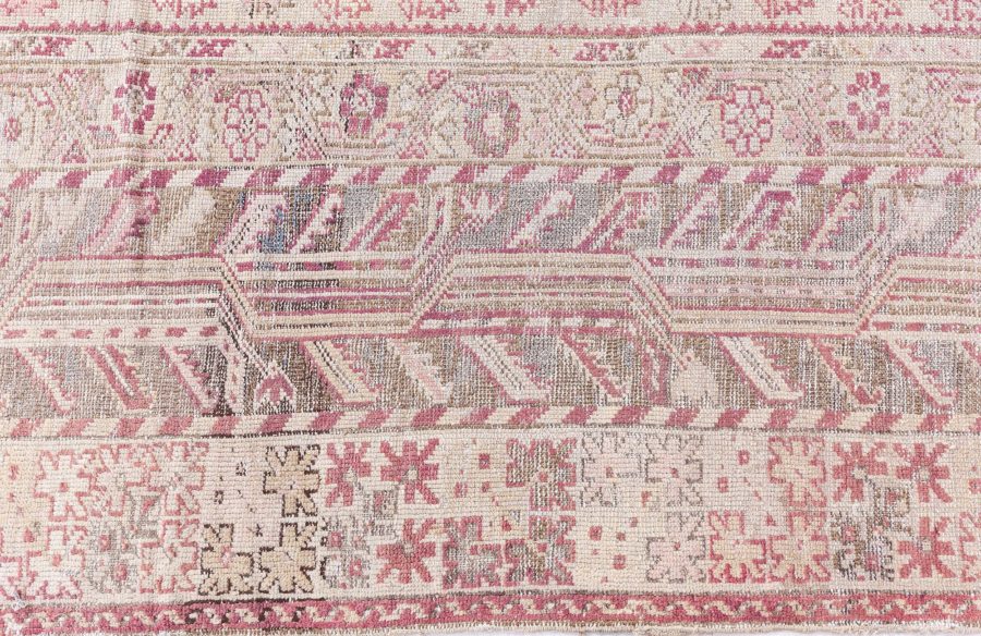 Authentic Red Handmade Turkish Ghiordes Rug from the 19th Century BB8595