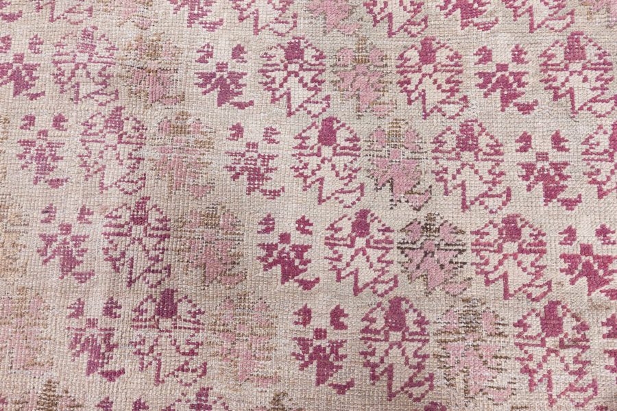 Authentic Red Handmade Turkish Ghiordes Rug from the 19th Century BB8595