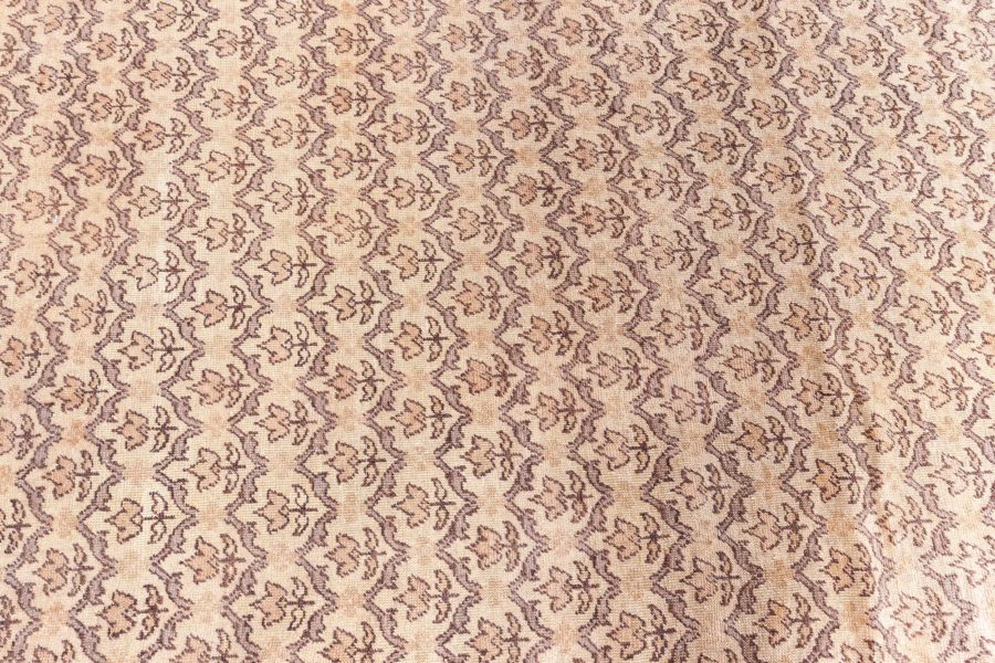 Mid-20th century Turkish Hereke Camel and Brown Handwoven Wool Rug BB8599