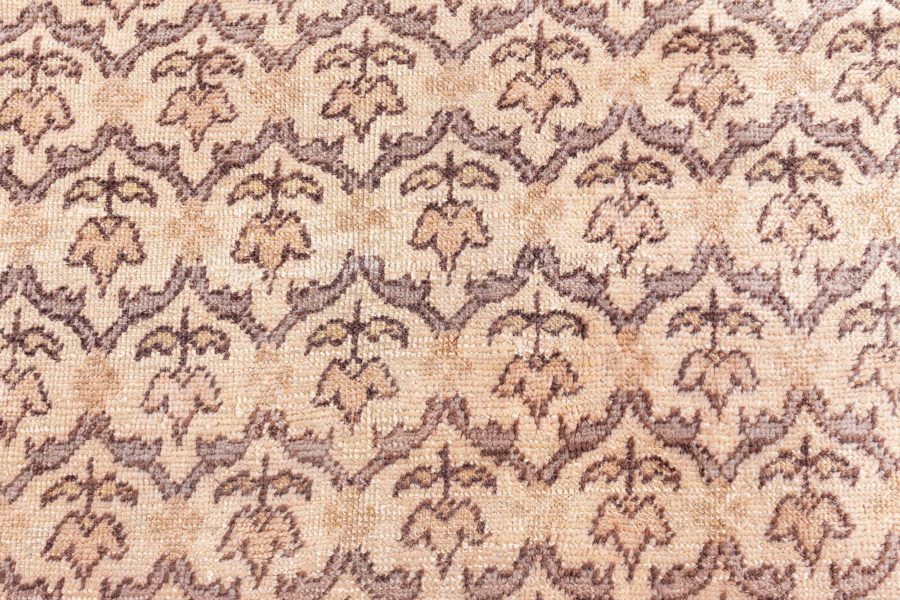 Mid-20th century Turkish Hereke Camel and Brown Handwoven Wool Rug BB8599