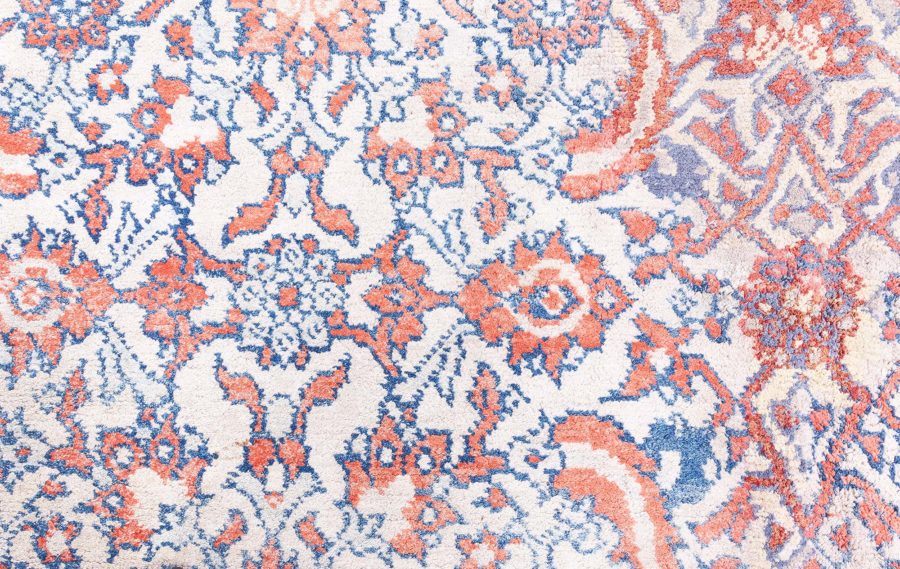 Fine Antique Indian Agra Handmade Wool Carpet BB8600