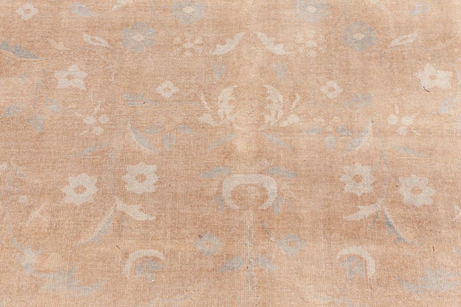Large Indian Antique Brown Handmade Wool Rug BB8602