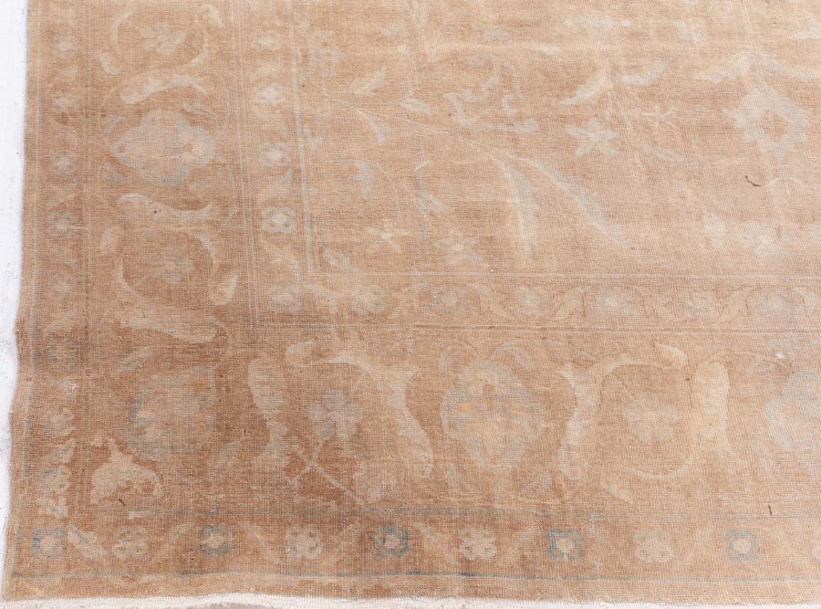 Large Indian Antique Brown Handmade Wool Rug BB8602