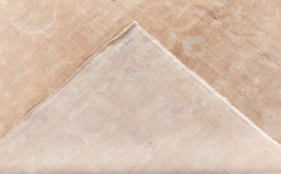 Large Indian Antique Brown Handmade Wool Rug BB8602
