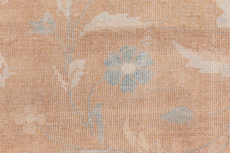 Large Indian Antique Brown Handmade Wool Rug BB8602