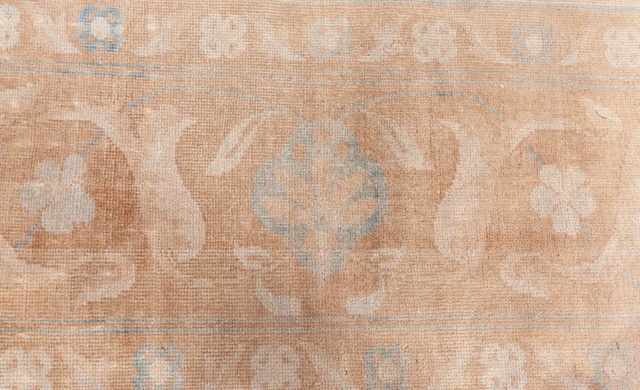 Large Indian Antique Brown Handmade Wool Rug BB8602