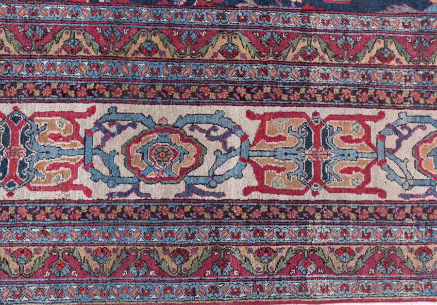 Beige Oversized Antique Persian Kirman Rug BB8615