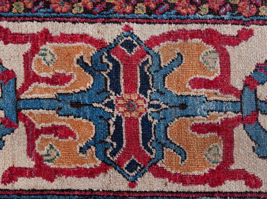 Beige Oversized Antique Persian Kirman Rug BB8615
