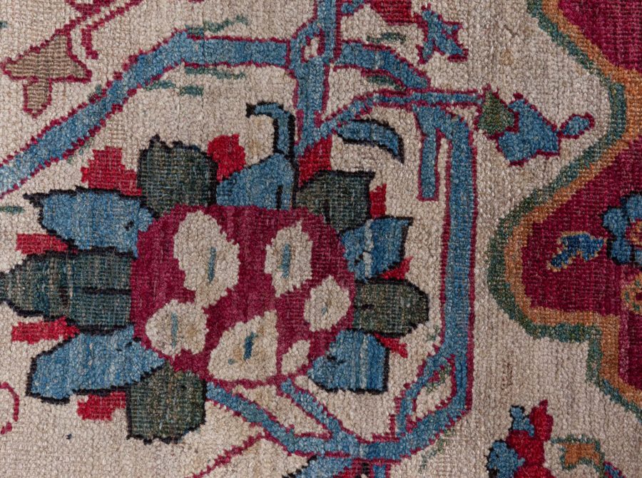 Beige Oversized Antique Persian Kirman Rug BB8615