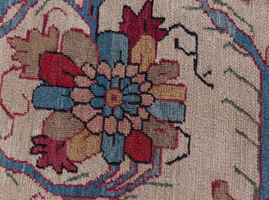 Beige Oversized Antique Persian Kirman Rug BB8615
