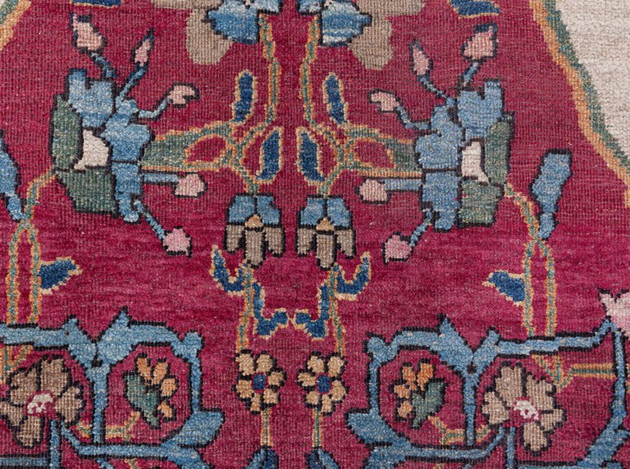 Beige Oversized Antique Persian Kirman Rug BB8615