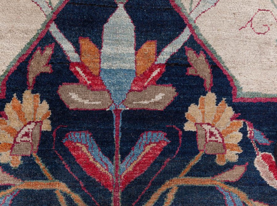 Beige Oversized Antique Persian Kirman Rug BB8615