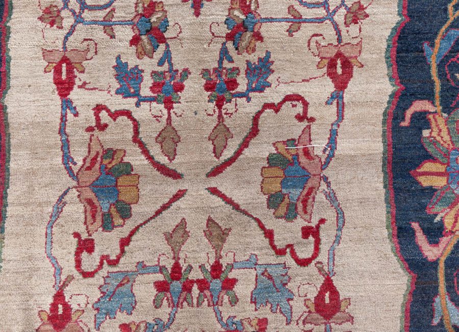 Beige Oversized Antique Persian Kirman Rug BB8615