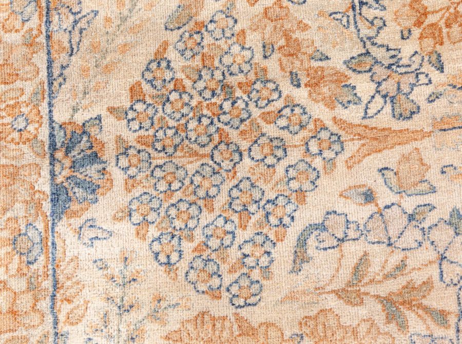 Fine Antique Persian Tabriz Botanic Handmade Wool Rug BB8618
