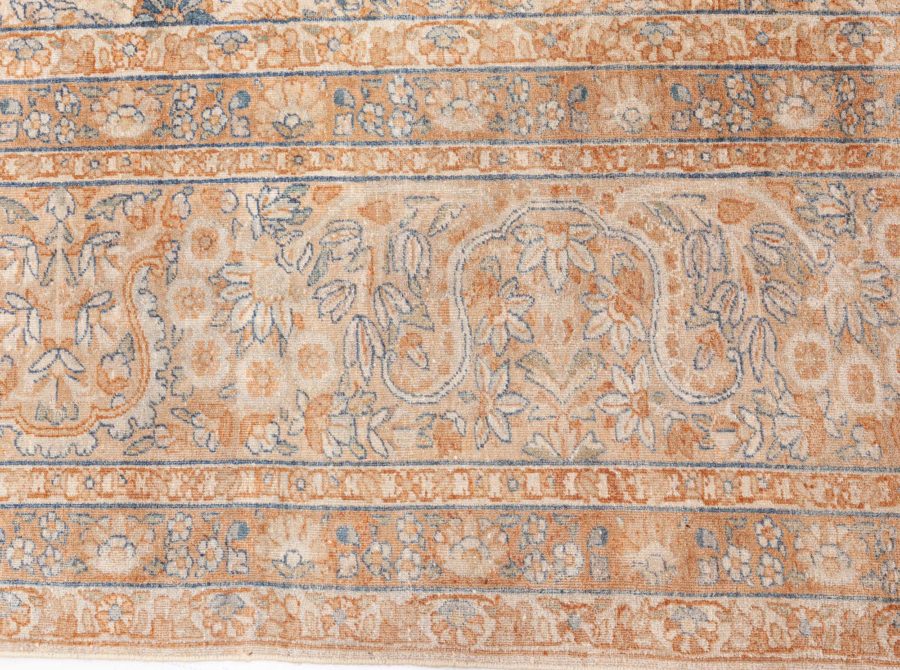 Fine Antique Persian Tabriz Botanic Handmade Wool Rug BB8618