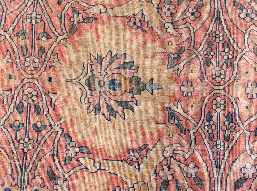 Authentic 19th Century Persian Tabriz Handmade Wool Rug BB8621