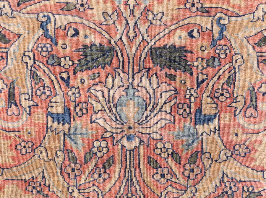 Authentic 19th Century Persian Tabriz Handmade Wool Rug BB8621