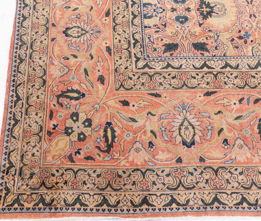 Authentic 19th Century Persian Tabriz Handmade Wool Rug BB8621