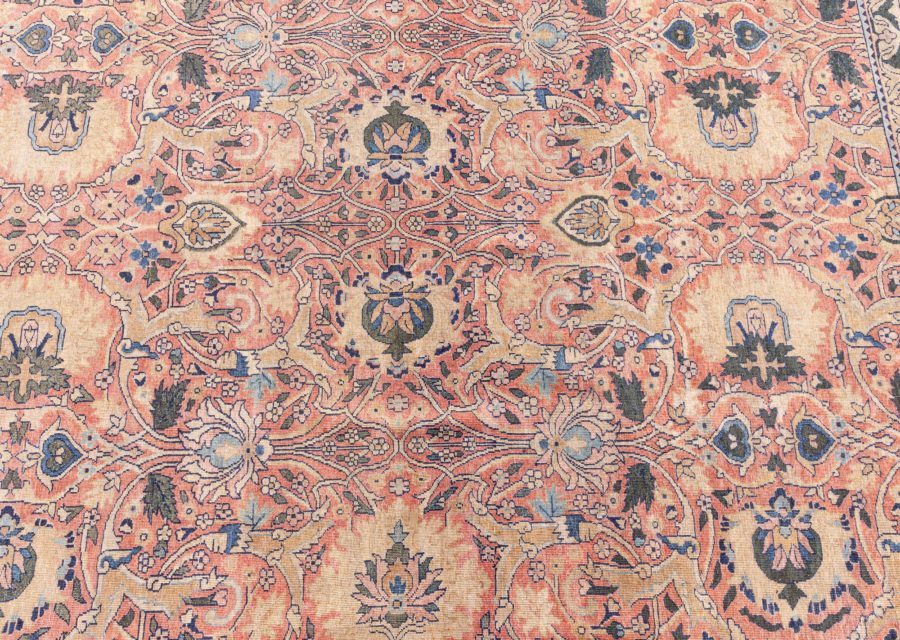 Authentic 19th Century Persian Tabriz Handmade Wool Rug BB8621