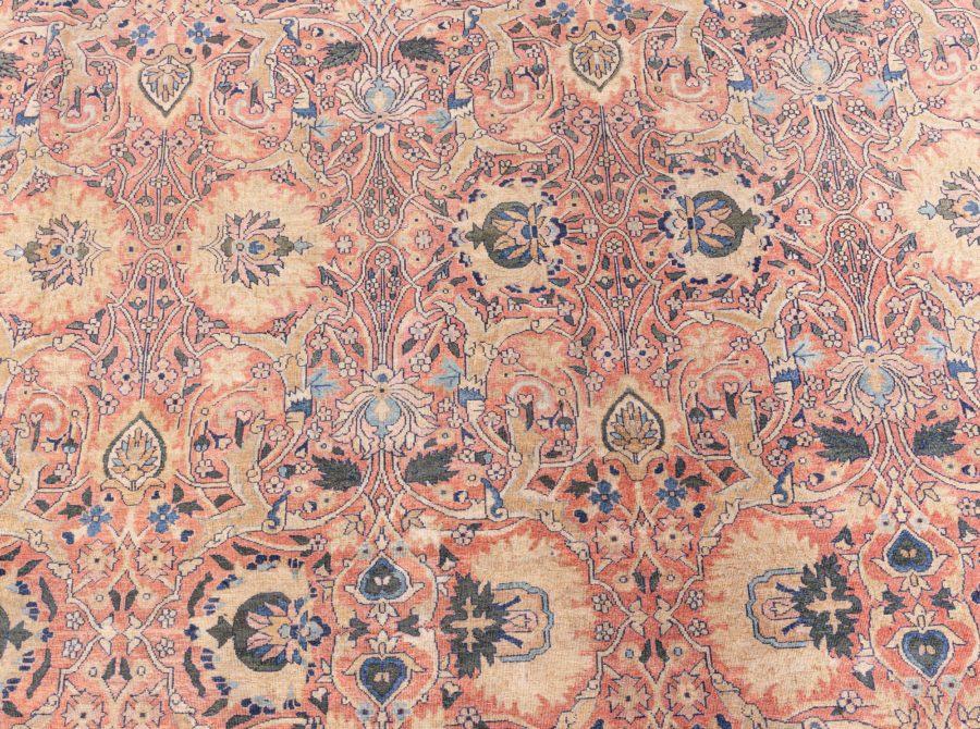Authentic 19th Century Persian Tabriz Handmade Wool Rug BB8621